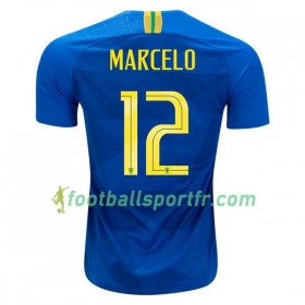 Tenue Brésil Marcelo 12 Exterieur Coupe du monde 2018 Maillot de Foot